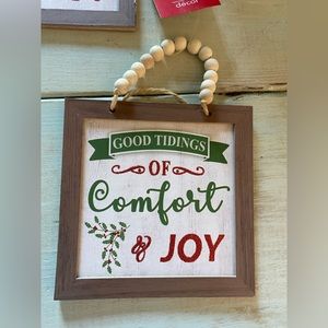 💯 FREE Farmhouse Christmas Ornament Wooden Ball “Good Tidings”
